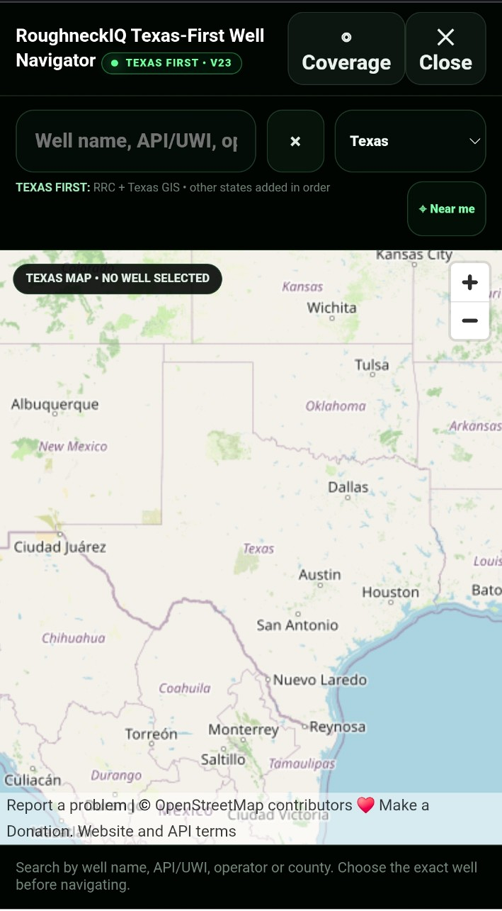 RoughneckIQ Well Navigator screen